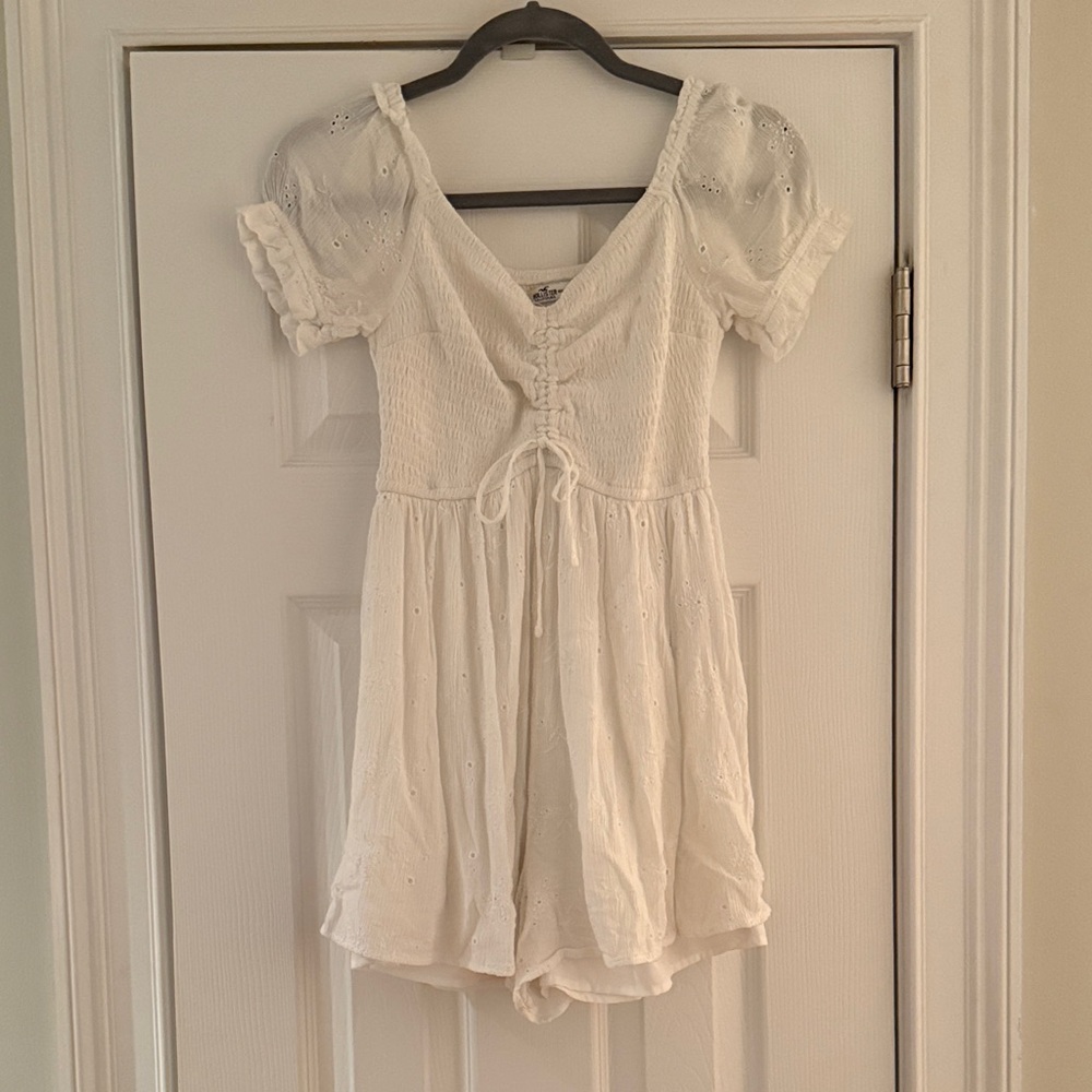 Hollister White Eyelet Romper